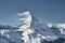 Great view of Matterhorn East face from gornergrat