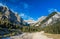 Great view of the National Park Dolomites Dolomiti, famous loc