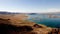 Great view over Nevada desert and Lake Mead in 4k.