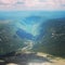 A great view from the top of the peak of Gaustatoppen in Telemark Norway.