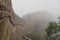 The Great Wall Badaling section with clouds and mist, Beijing, China