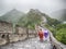 The Great Wall Badaling section with clouds and mist, Beijing, China