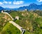 Great Wall of China on summer sunny day, Jinshanling, Beijing