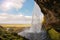 Great waterfall Skogafoss in Iceland