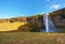 Great waterfall Skogafoss in Iceland