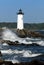 Great Waves Breaking by Portsmouth Harbor Lighthouse in New Hampshire