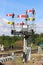 Great Western Semaphore railway signal gantry.