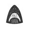 Great White Shark Head Summer Surf Club Black And White Stamp With Dangerous Animal Silhouette Template