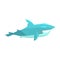 Great White Shark Marine Fish Living In Warm Sea Waters Cartoon Character Vector Illustrations