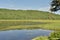 Great wild lake in the canadian forest in Quebec