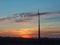 Great wind turbine at sundown