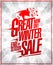 Great winter sale poster, end of season clearance