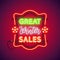 Great Winter Sales Christmas Neon Sign