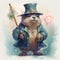 Great young mystical wizard bear, ai generative illustration