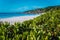 The greatest beach Grand Anse on La Digue Island, Seychelles with granite rock formations, white sand and tropical