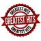 Greatest hits sign or stamp