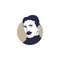 Greatest scientist ever, invented electricity and many other patents, Nikola Tesla vector illustration face style