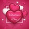 Greating Card Template Mock up Design Realistic 3d Heart Valentine Day Symbol Icon Vector Illustration