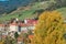 Grebenzen - Benedictine monastery Saint Lambrecht Abbey surrounded by lush green alpine landscape in mountain village Grebenzen