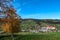 Grebenzen - Benedictine monastery Saint Lambrecht Abbey surrounded by lush green alpine landscape in nature park Zirbitzkogel