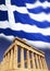 Greece - Acropolis - Athens - Flag