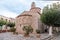 Greece. Areopolis village, Mani Laconia, Peloponnese. Metropolitan Orthodox temple of Taxiarches