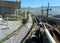 Greece, Athens, Acropolis, temporary railway for carrying out restoration works