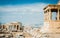 Greece, Athens, August 2016, The Acropolis of Athens, ancient citadel located on an extremely rocky outcrop above the city of Athe