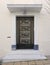 Greece Athens downtown, 60`s elegant condominium entrance metallic door