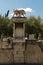 Greece, Athens, Graves of Kerameikos cemetery with a bull