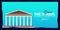 Greece banner. Time to Travel. Journey, trip and vacation. Vector flat illustration.