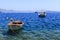 Greece boat santorini