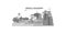 Greece, Chalkidiki city skyline isolated vector illustration, icons