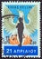 GREECE - CIRCA 1967: A stamp printed in Greece shows a renascent phoenix and a soldier which w