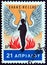 GREECE - CIRCA 1967: A stamp printed in Greece shows Soldier and the Phoenix rising from its flames, emblem of the military junta