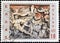 GREECE - CIRCA 1968: A stamp printed in Greece shows Athena defeats Alkyoneus from frieze, Altar of Zeus, Pergamon, circa 1968.