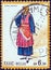 GREECE - CIRCA 1972: A stamp printed in Greece shows a woman from Trikeri rural, circa 1972.