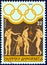 GREECE - CIRCA 1984: A stamp printed in Greece from the `Olympic Games, Los Angeles` issue shows various athletes, circa 1984.