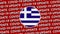 Greece Circle Flag and Covid-19 Update Titles - 3D Illustration