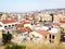 Greece. City Chania. Up View. Red roofs of Crete. Panorama of Cr
