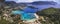 Greece. Corfu island best beaches.Paleokastritsa , aerial view