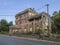 Greece, corfu, Kerkyra town, september 26, 2018: Old classic greek abandoned rundown villa in Kerkyta town main road