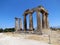 Greece, Corinth,the ruins of an antique pagan temple