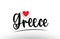 Greece country text typography logo icon design