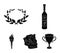 Greece, country, tradition, landmark .Greece set collection icons in black style vector symbol stock illustration web.