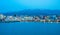 Greece, Crete, Chania Xania view to the port in blue hour afte