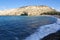 Greece, Crete, Matala, a view to the cliffs and caves.