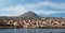 Greece, Crete, a view of the city of Heraklion and Mount Juktas Sleeping Zeus Mountain