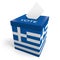 Greece election ballot box for collecting votes