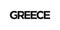 Greece emblem. The design features a geometric style, vector illustration with bold typography in a modern font. The graphic